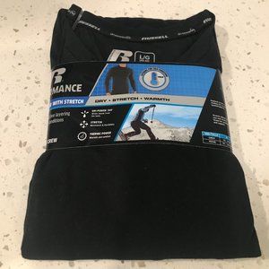 Russell NEW Men's Long Sleeve Dri-Power 360 Active Baselayer Crew Shirt Large